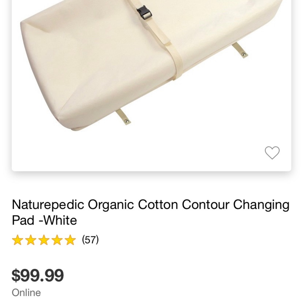 Naturepedic Organic Cotton Contour Changing Pad